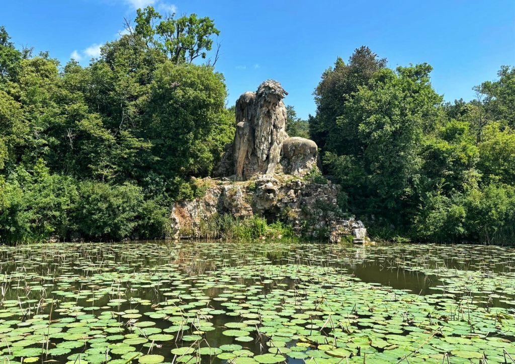 The statue of the Appennino by Giambologna at the Park of Pratolino