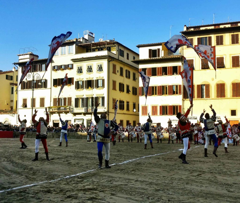 flag throwers in florence