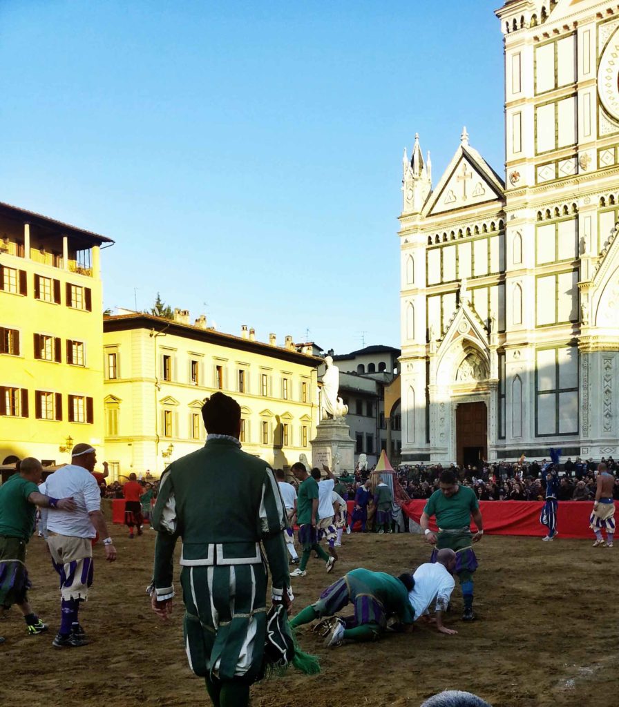 violent sport in piazza santa Croce, Florence