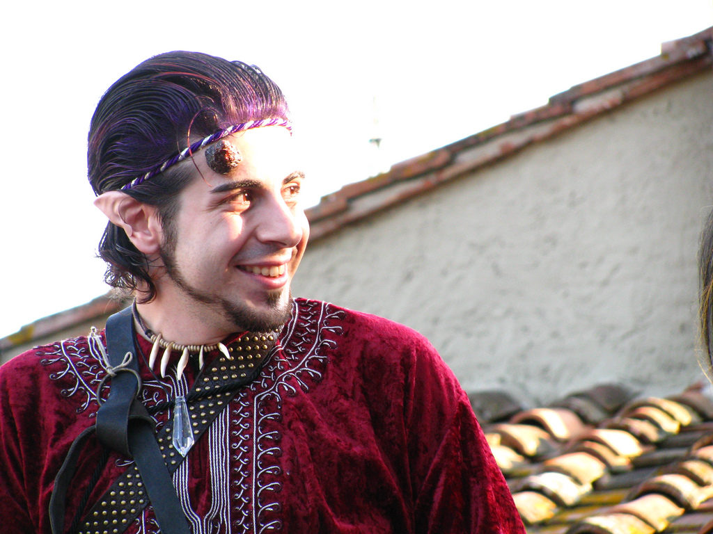 cosplayer at fantasy festival in tuscany