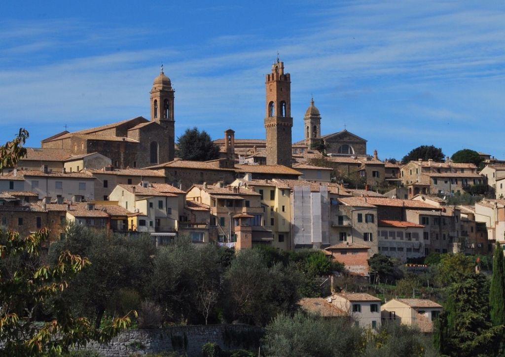 View of the Tuscan village of Montalcino