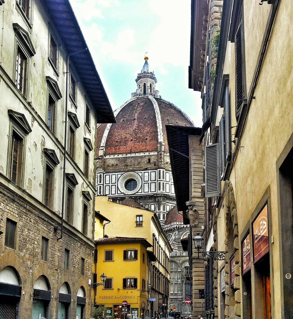 view of the streets and duomo