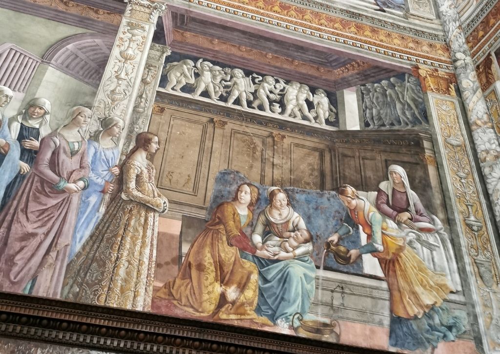 tornabuoni chapel fresco by ghirlandaio