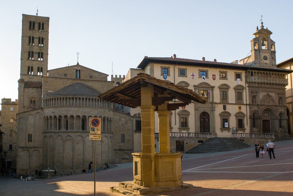 piazza Grande in Arezzo, Tuscany
