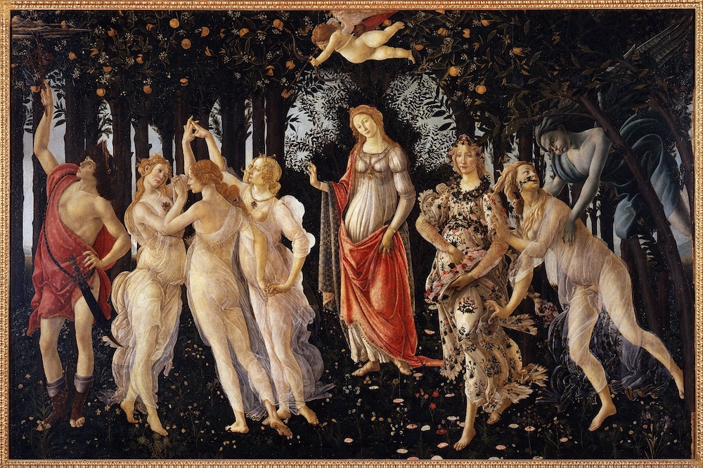 Primavera by Botticelli, one of the unmissable artowkrs at the Uffizi gallery in Florence