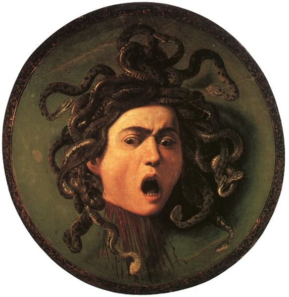 Medusa by Caravaggio, best artworks in Uffizi Gallery in Florence