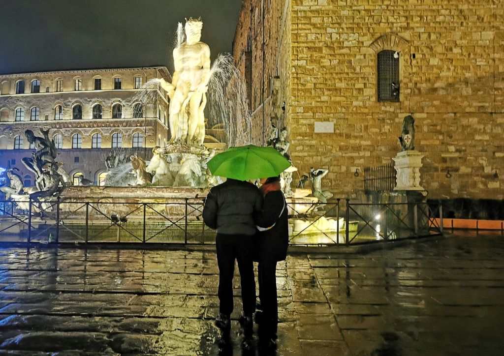 piazza della Signoria, Florence, when it rains