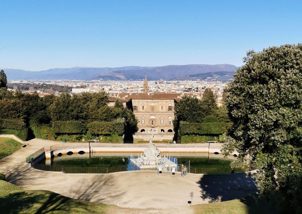 View of the Boboli Gardens and Palazzo Pitti