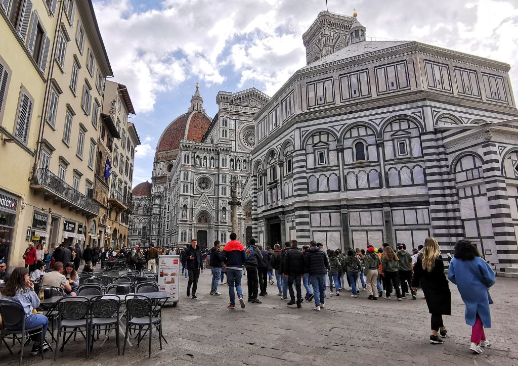 piazza Duomo with the Cathedral and the Baptistery