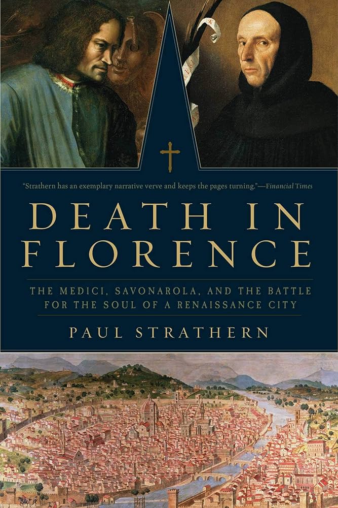 book cover, novel about Savonarola in Florence