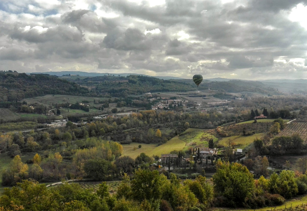 hot air balloon flight in Florence and Tuscany