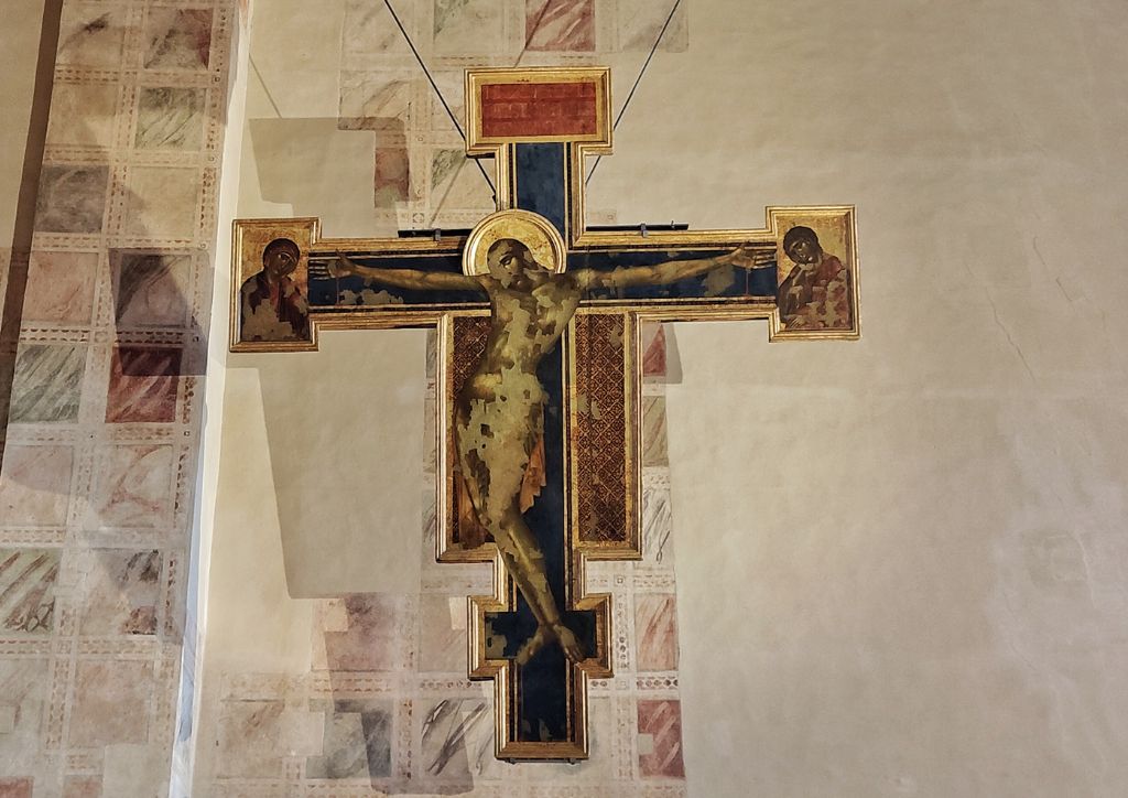 Crucifix by Cimabue in the church of Santa Croce Florence