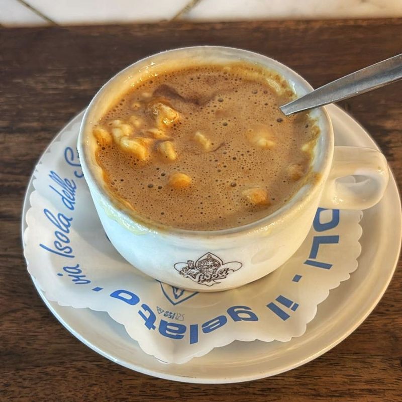 a cup of affogato at the affogato bar in Florence