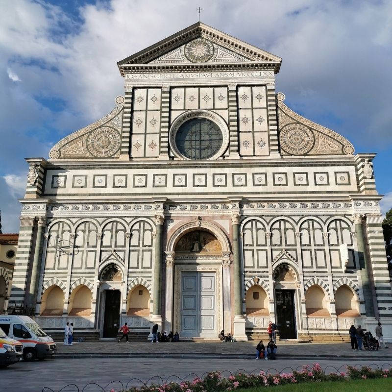 piazza santa maria novella in Florence, Italy